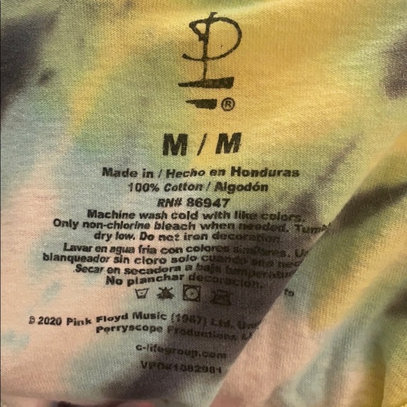 Pink Floyd Dark Side of The Moon Tie Dye Tee Shirt - Picture 5 of 5